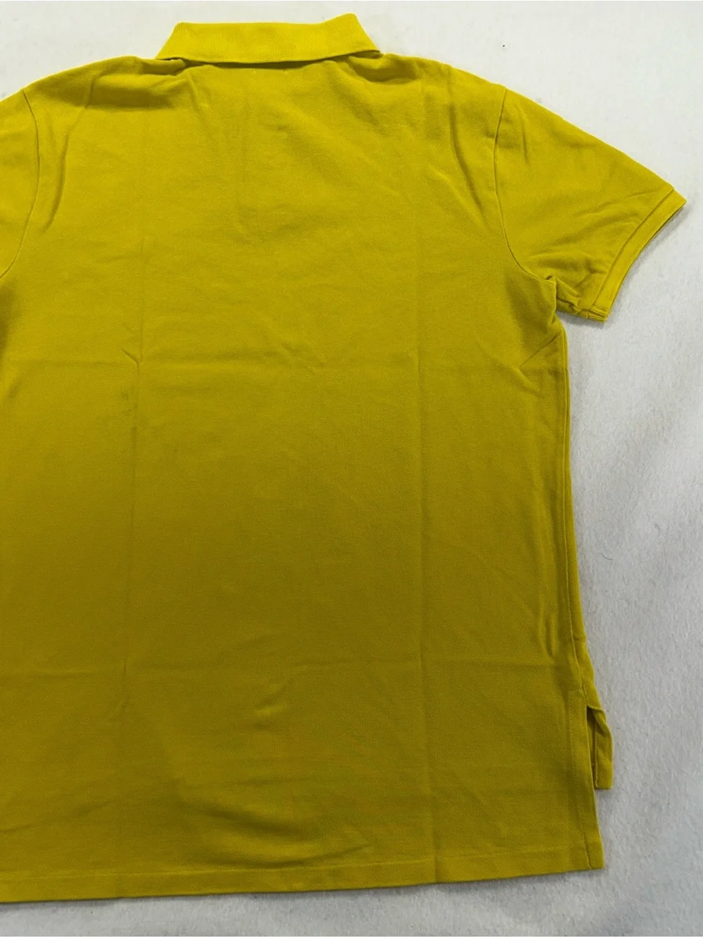 Polo Ralph Lauren Custom Fit Mens Large Yellow Short Sleeve Pony Polo Shirt